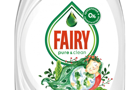 Бренд Fairy выпустил лимитированные бутылочки средств Fairy Pure&Cleanс эко-рисунками на упаковке